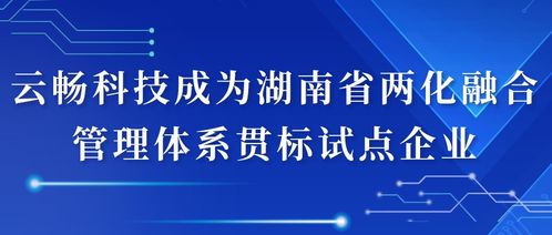 云畅科技跻身湖南省两化融合贯标试点企业，以管理咨询驱动企业数字化转型